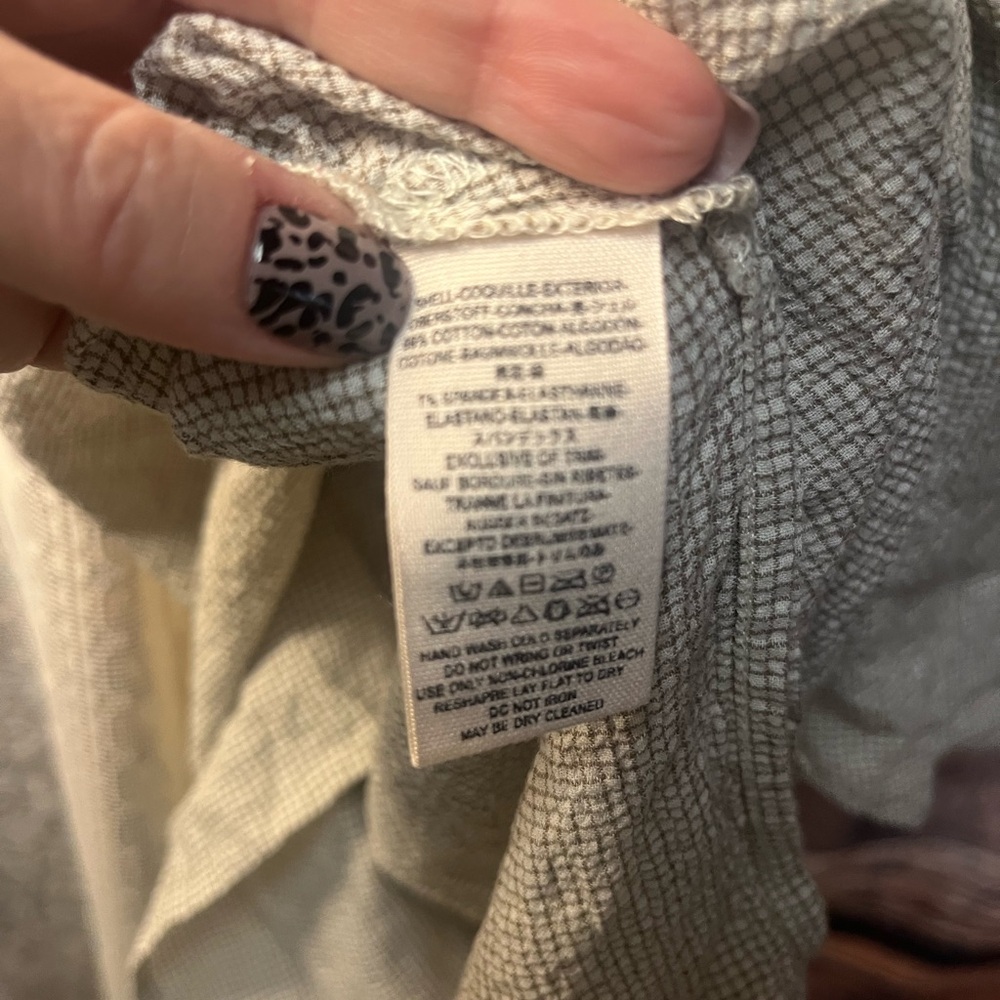 Free People Textured Grid Point Oversized Button-Up Shirt (118) - Picture 10 of 13